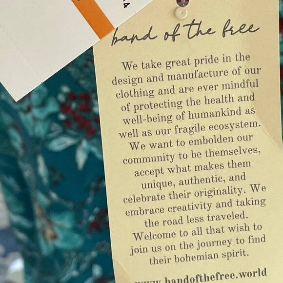 NWT Band Of The Free Audette Teal Floral Halter Midi Dress - Picture 16 of 16